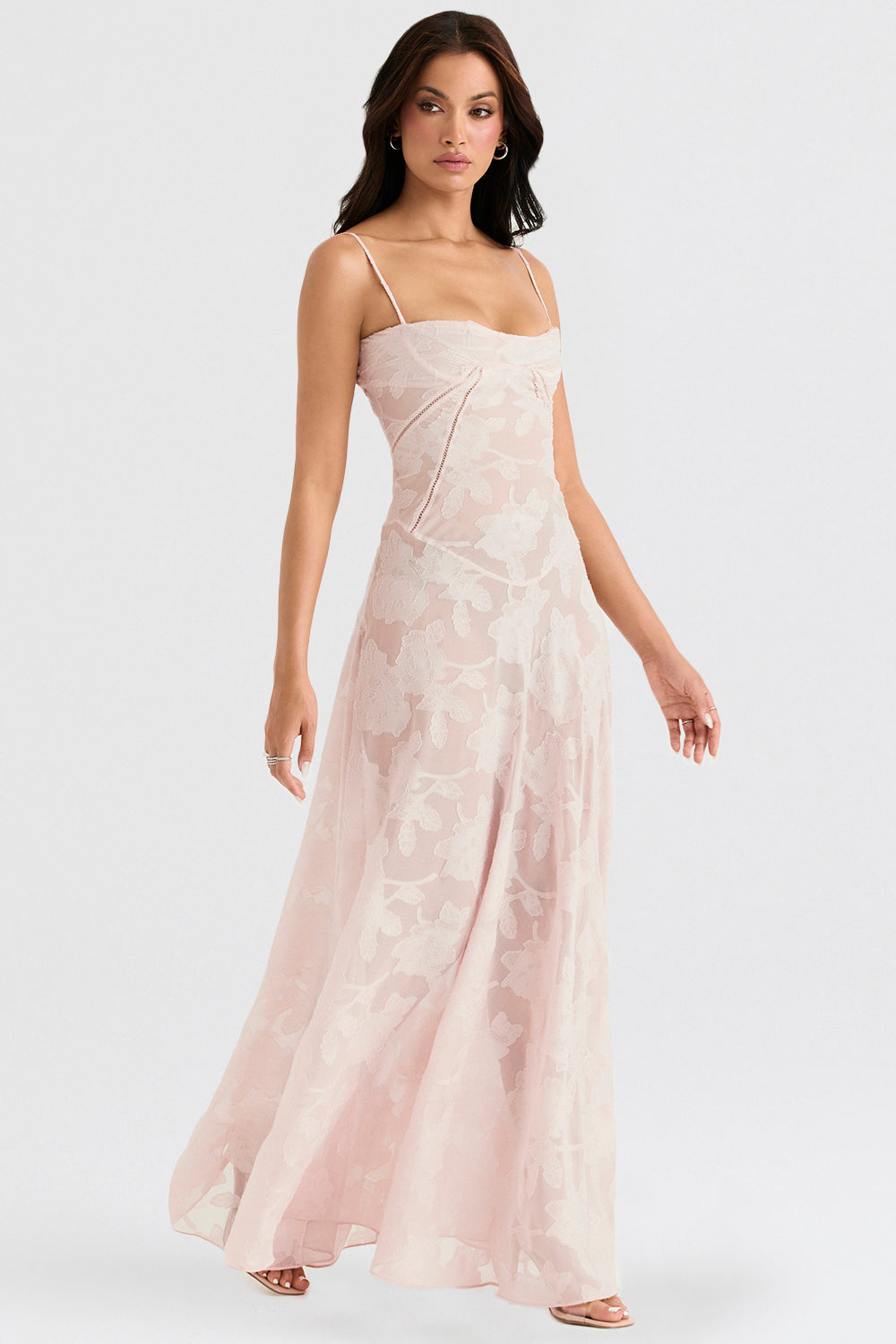 Lucy | Floral Lace Maxi Dress