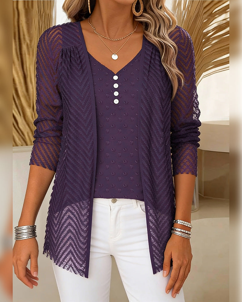 Top 3D Flower Print Two Piece