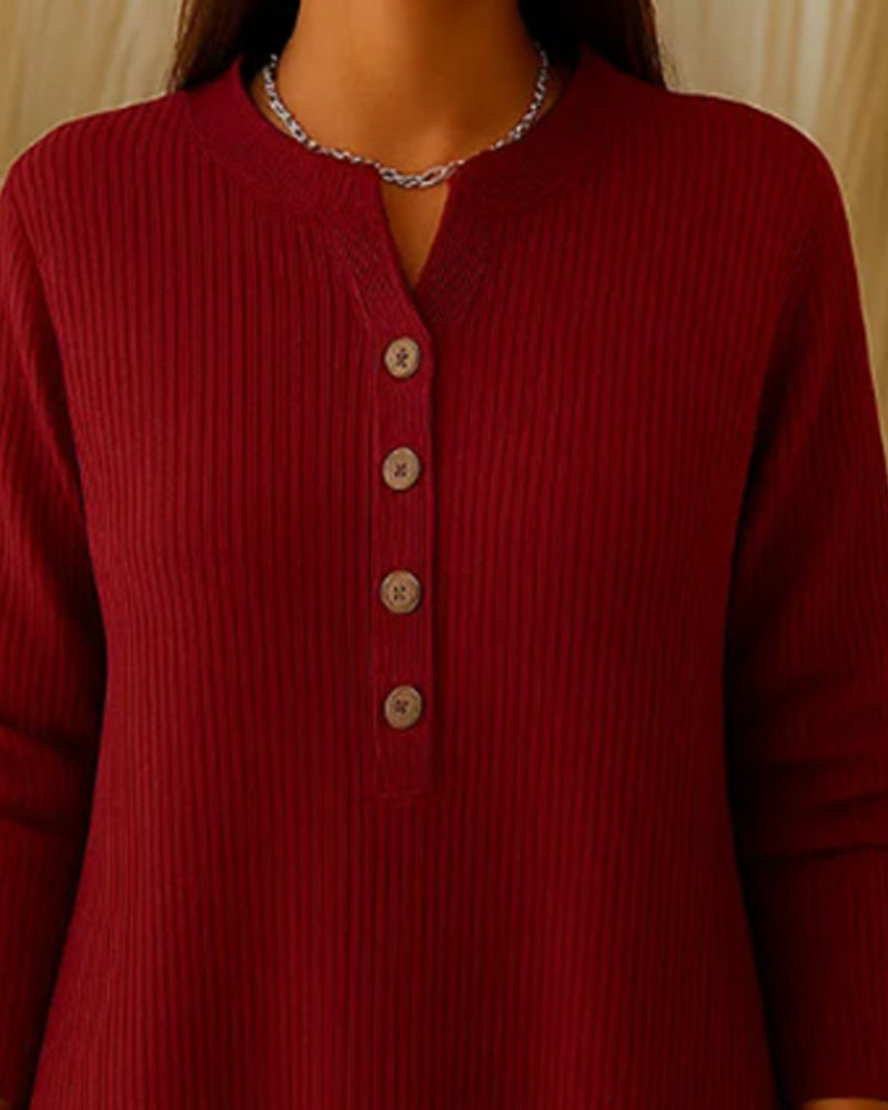 Long Sleeve Loose Fit Ribbed Dress