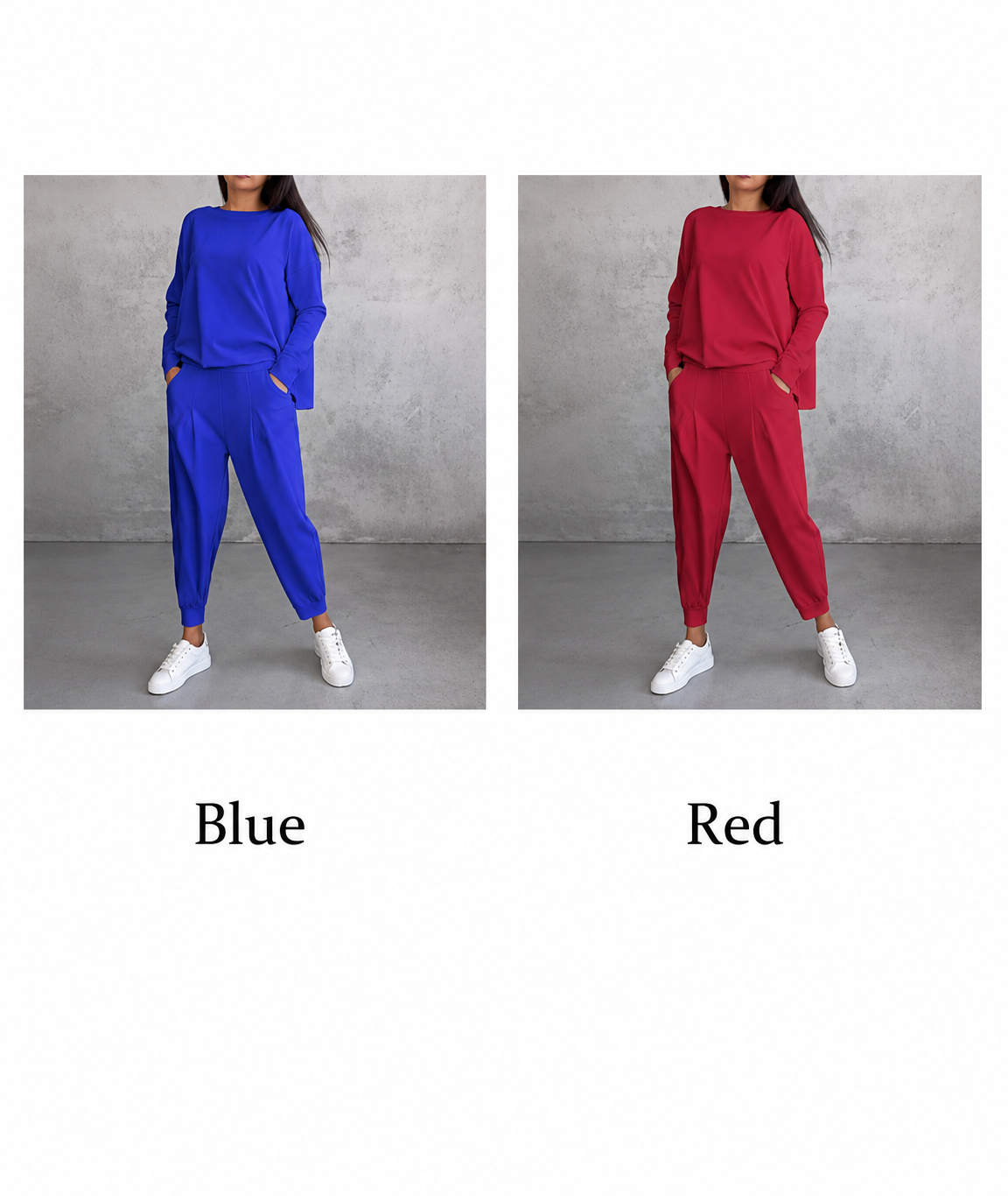 Mode, Leisure Long Sleeve Round Neck & Pants 2-Piece Set