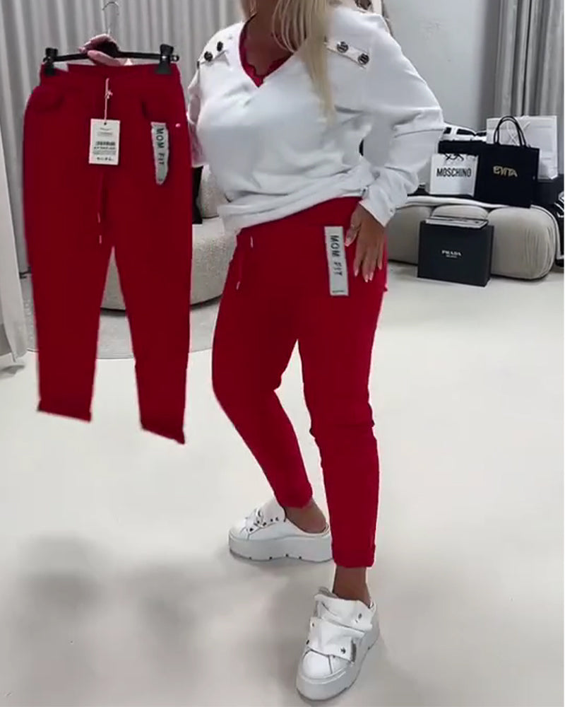 Elastic Cord Fashion Pants