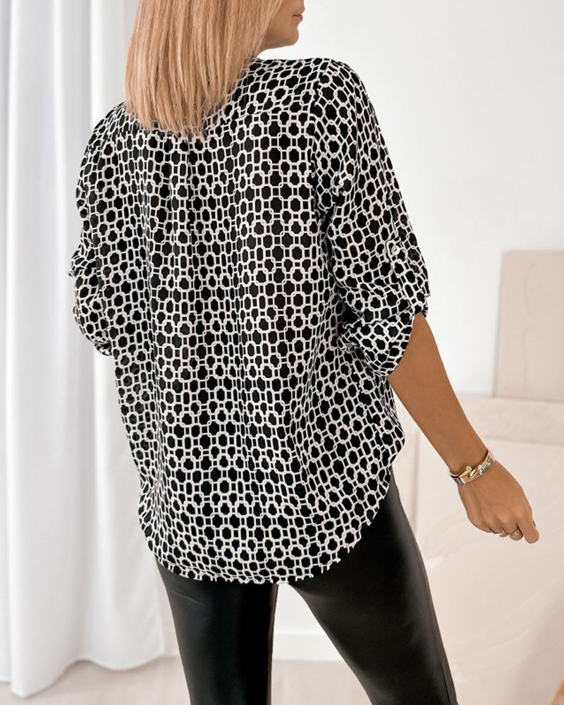Casual Polka Dot Blouse
