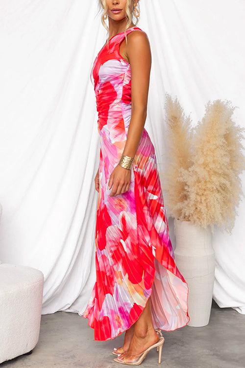 Joanna | Stylish One-Shoulder Floral Dress