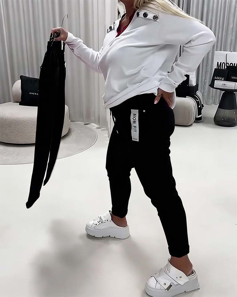 Elastic Cord Fashion Pants