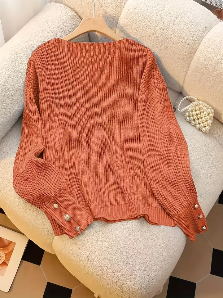 Verity | Ribbed V-Neck Sweater