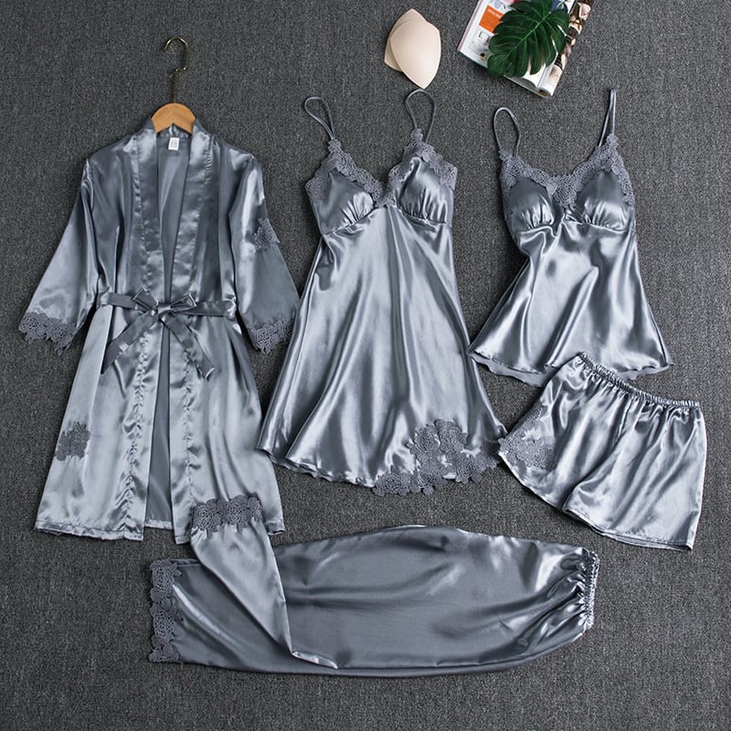 5-Piece Silk Night Set
