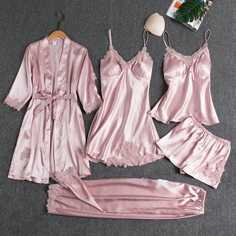 5-Piece Silk Night Set