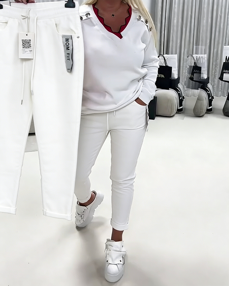 Elastic Cord Fashion Pants