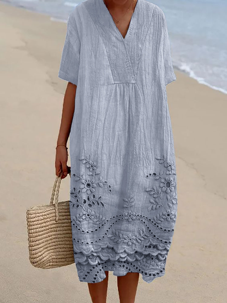 Emily | Elegant Floral Midi Dress
