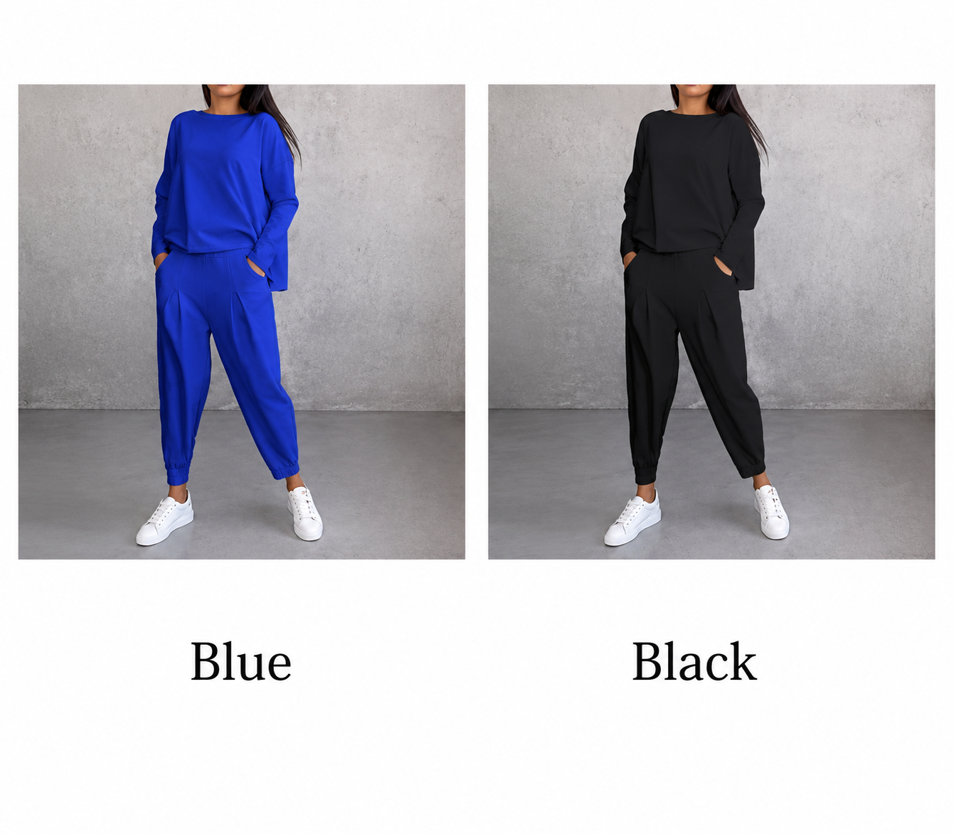Mode, Leisure Long Sleeve Round Neck & Pants 2-Piece Set