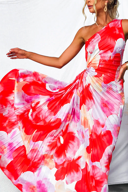 Joanna | Stylish One-Shoulder Floral Dress