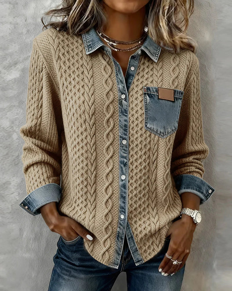 Brianna | Patchwork Denim Shirt