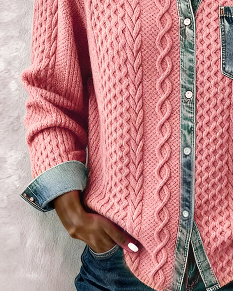 Brianna | Patchwork Denim Shirt