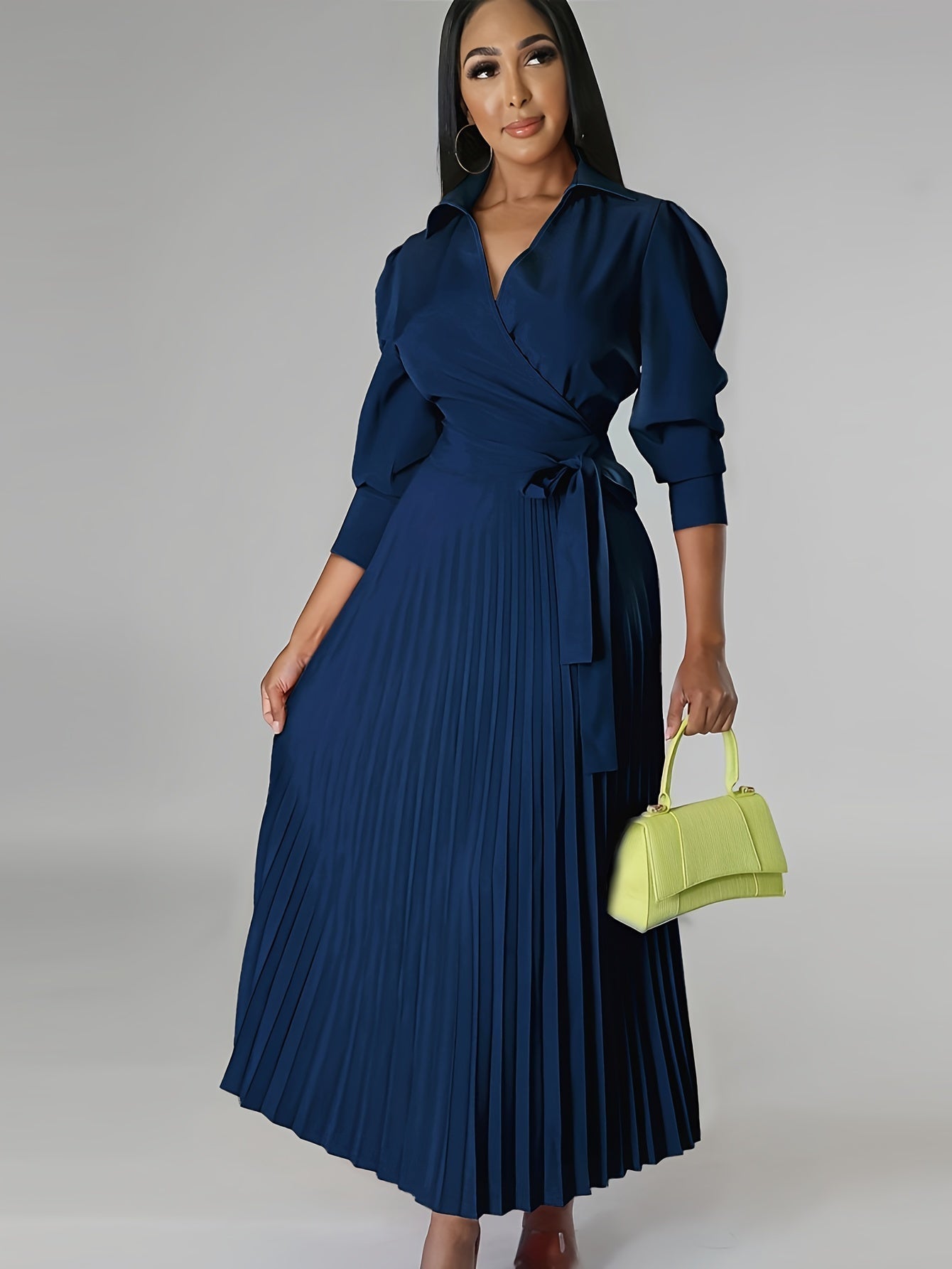 Alexa | Elegant Pleated Wrap Dress