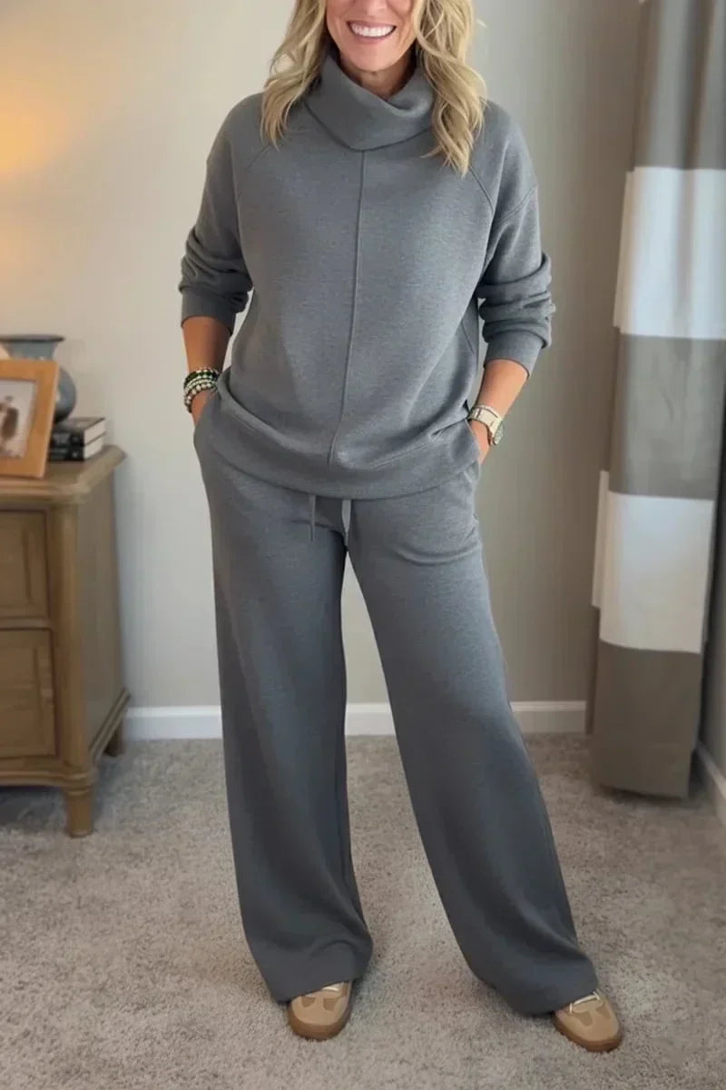 Thalia Cozy Two Piece Turtleneck Travel Set