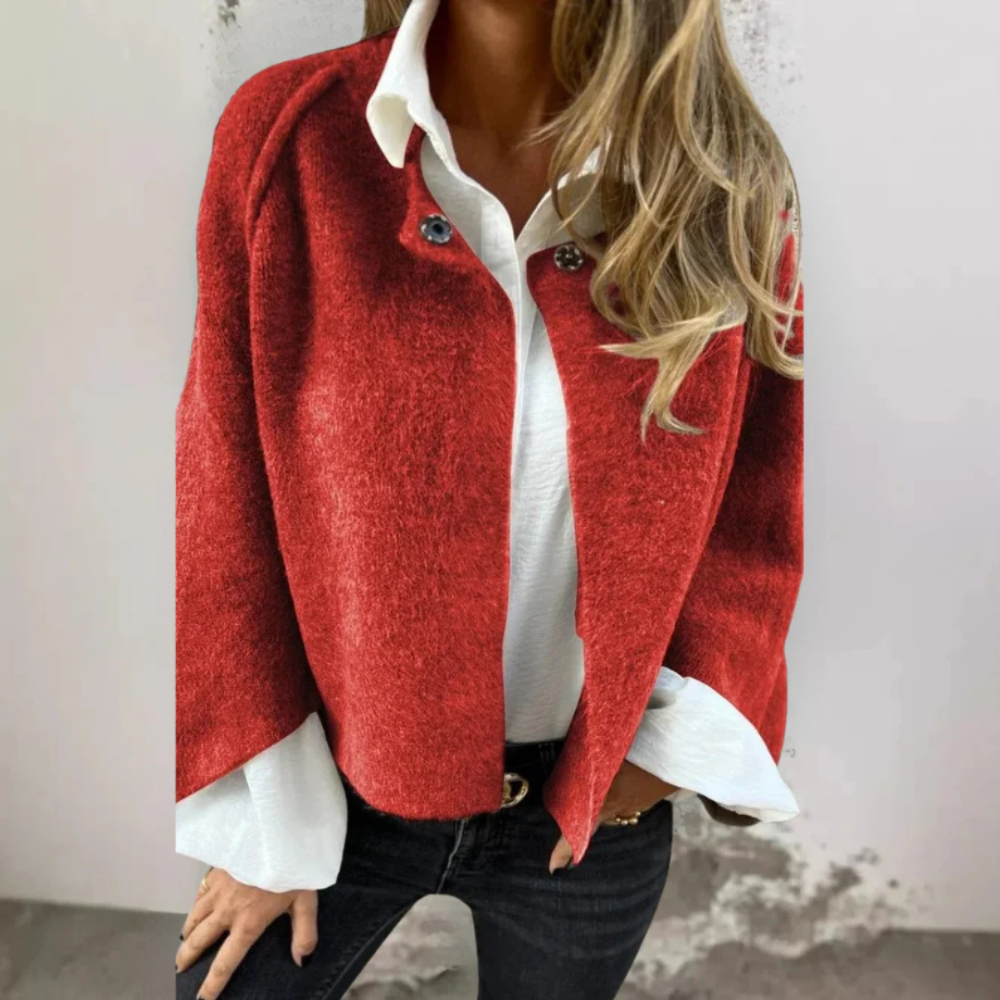 Lina™ | Elegant Flared Sleeve Coat