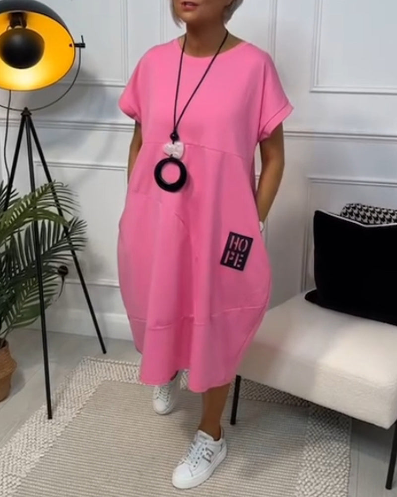 Simple Casual Kaftan with Short Sleeves