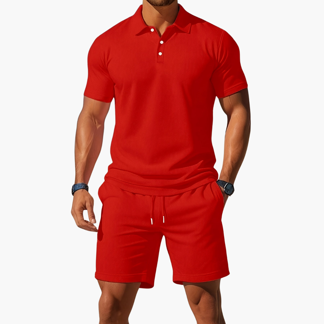 Nathan | Stylish Summer Shorts & Polo Set Men