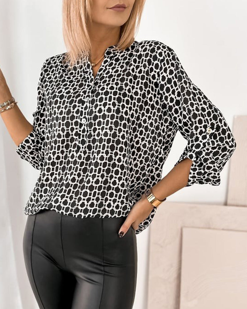 Casual Polka Dot Blouse