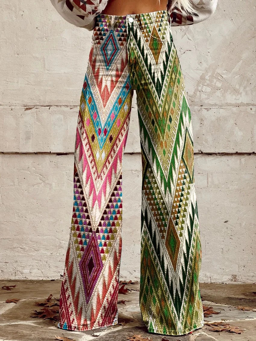 Marian | Ethnic Style Wide-Leg Pants