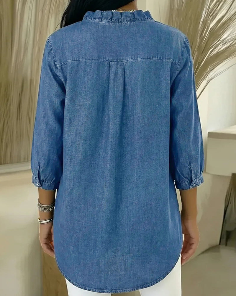 Elvaria™ | Elegant Blouse with Ruffle Details