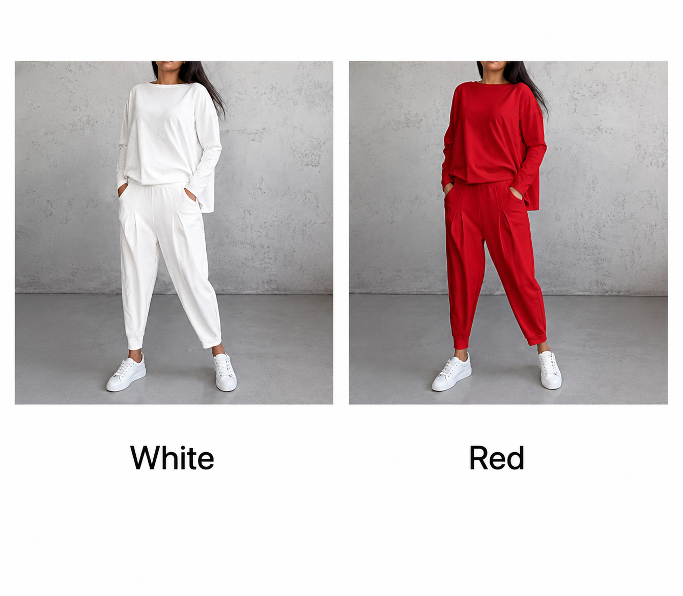 Mode, Leisure Long Sleeve Round Neck & Pants 2-Piece Set