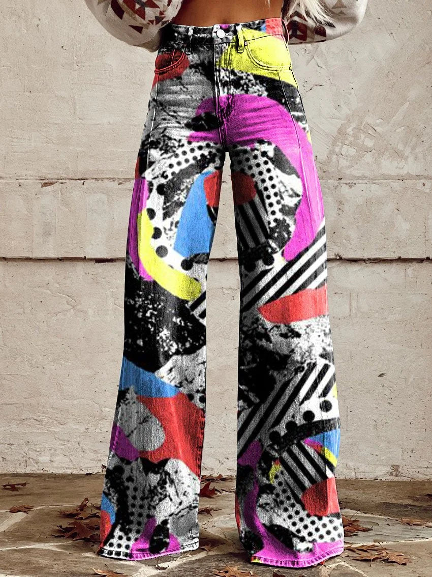Audrey | Trendy Colorful Printed Jeans