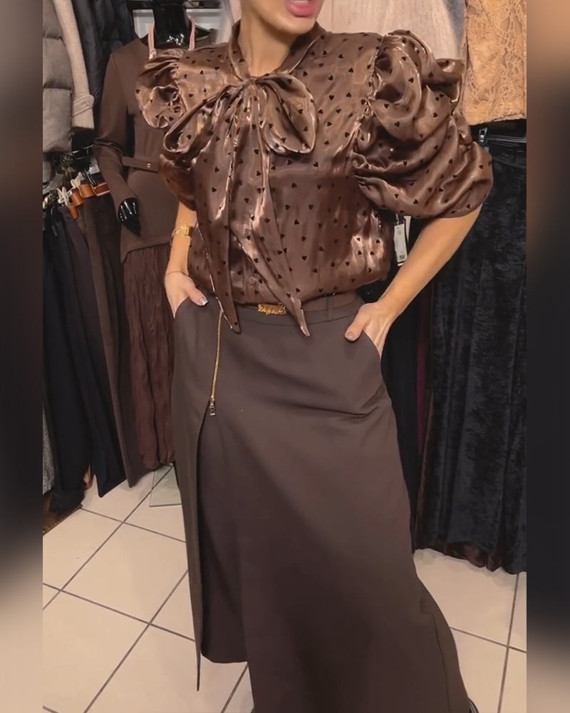 Elegant Casual Design Zipper Pants