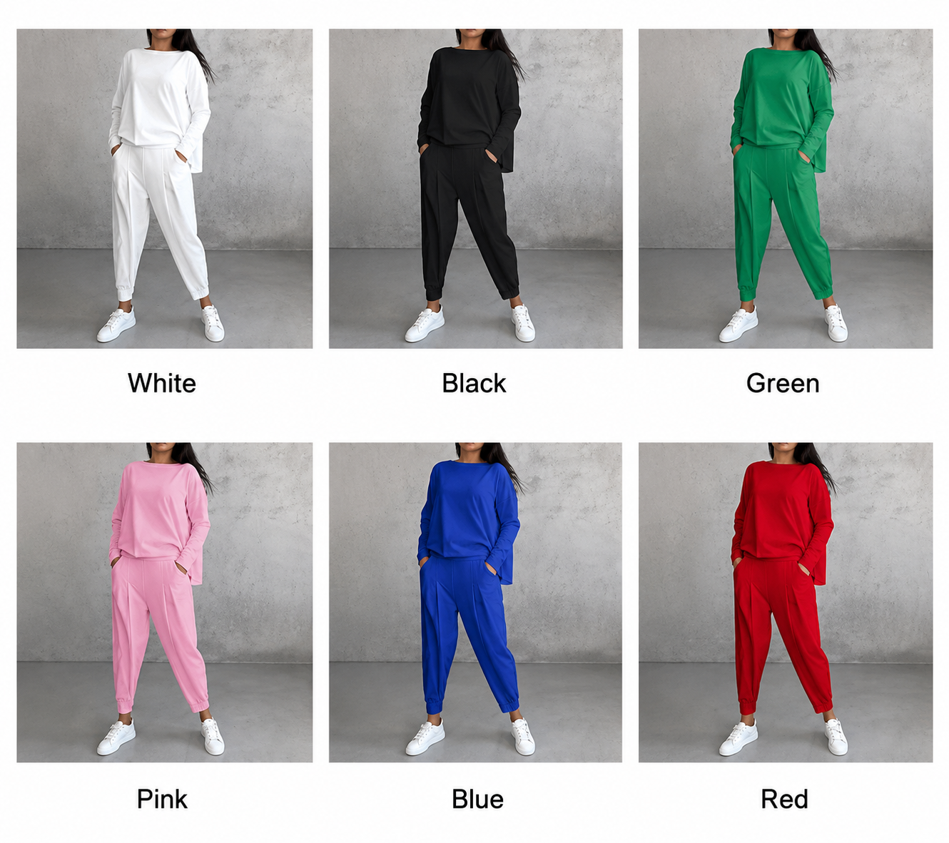 Mode, Leisure Long Sleeve Round Neck & Pants 2-Piece Set
