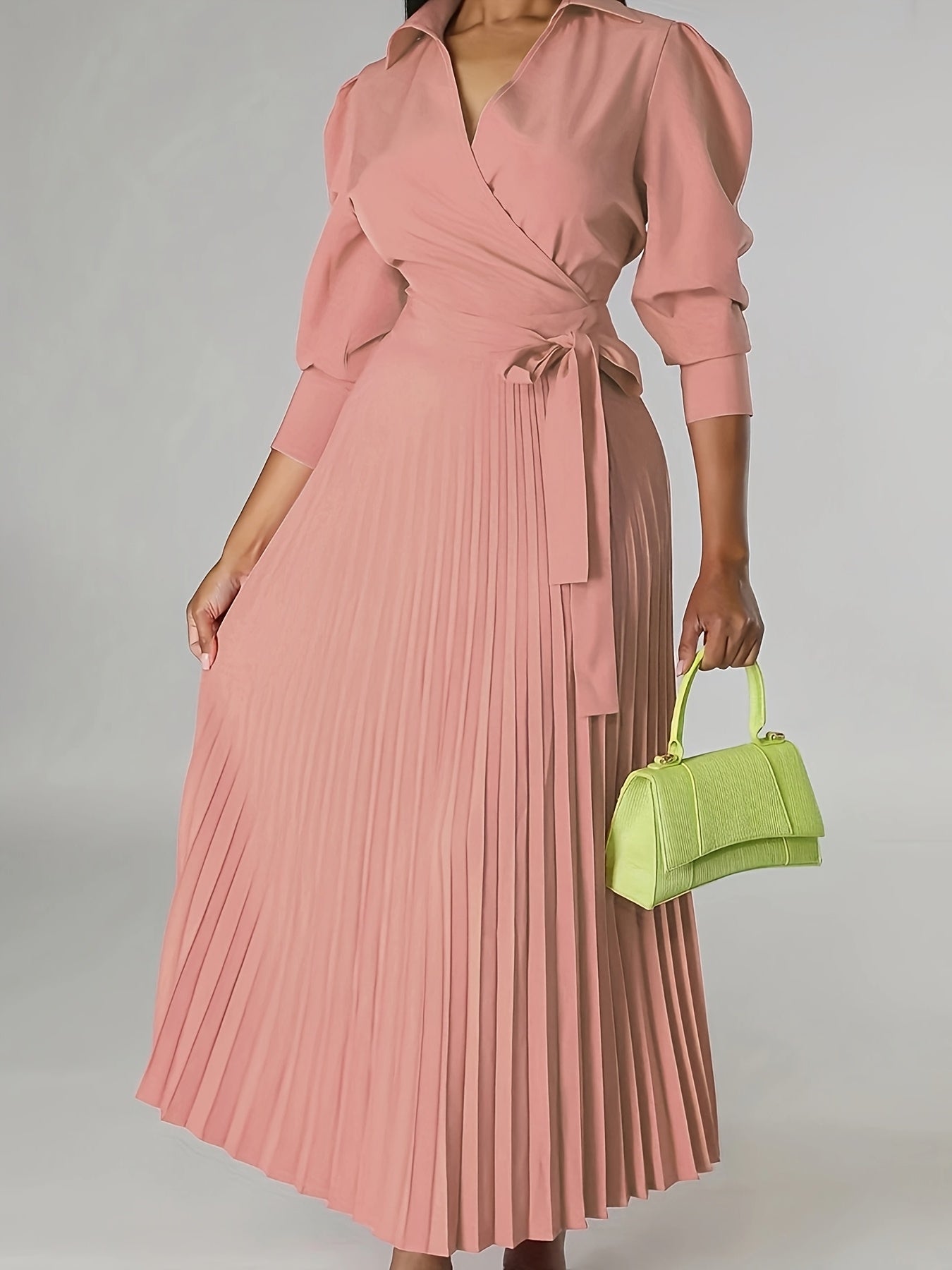 Alexa | Elegant Pleated Wrap Dress