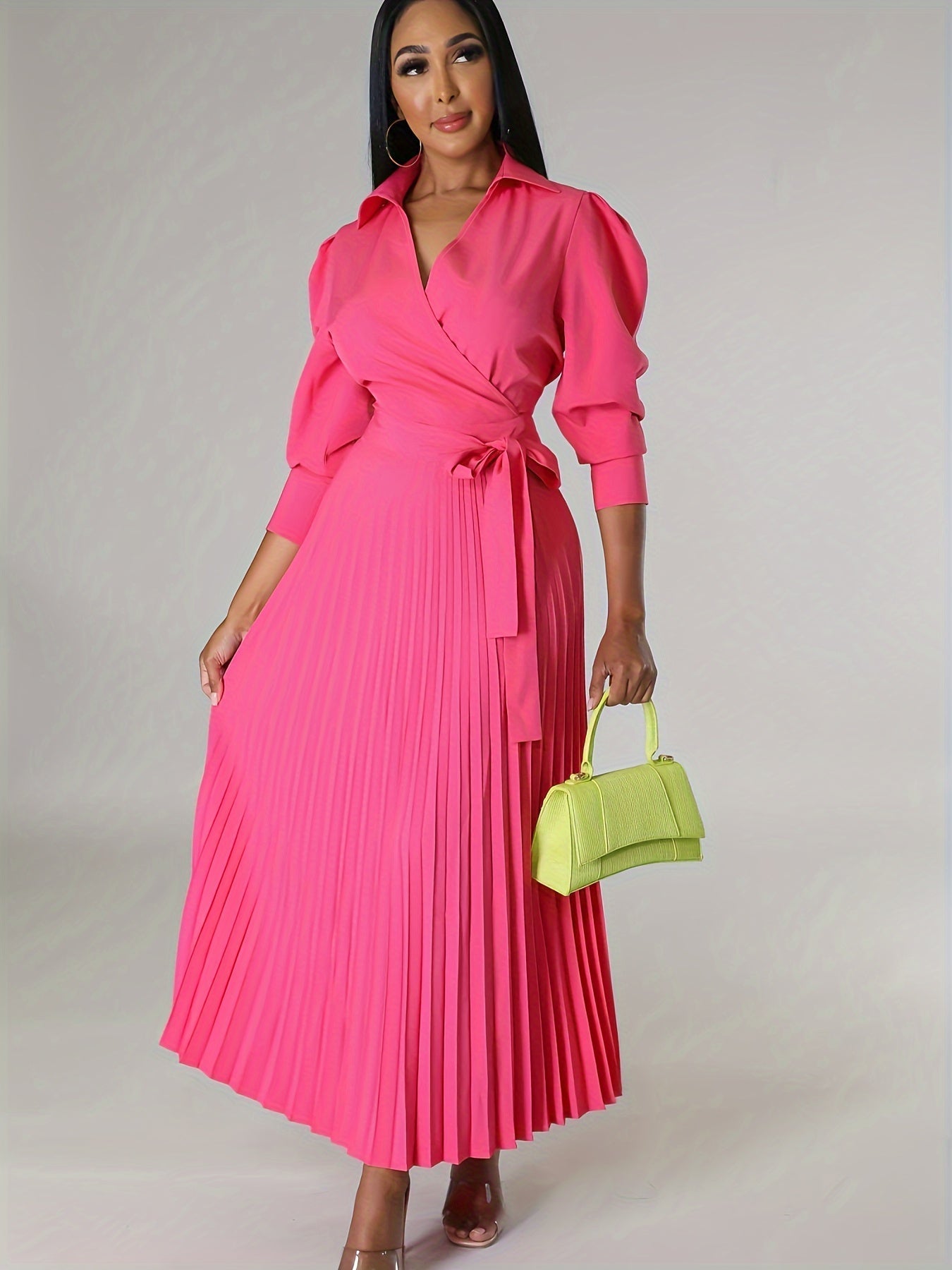 Alexa | Elegant Pleated Wrap Dress