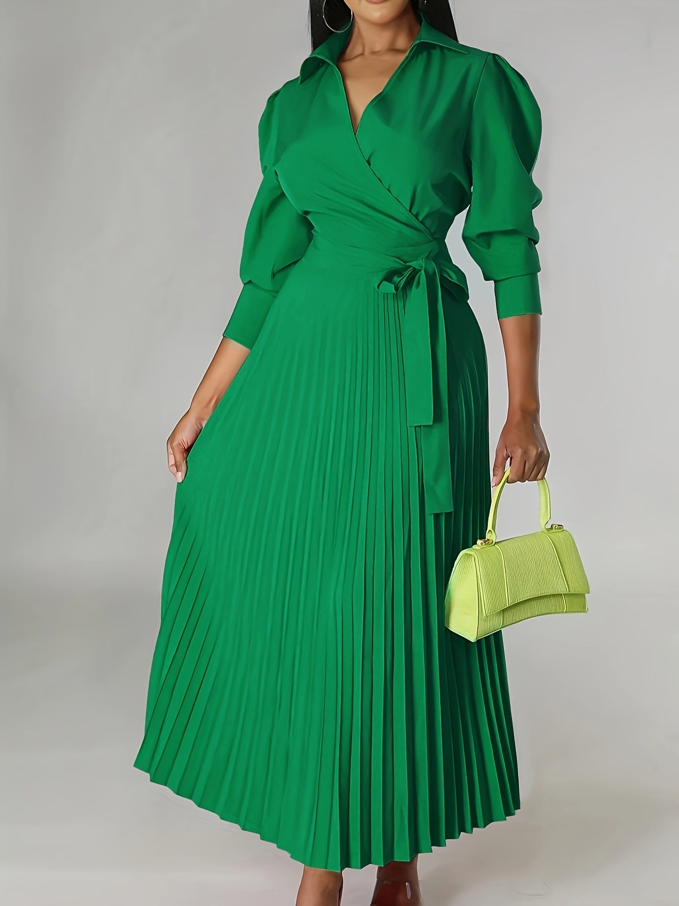Alexa | Elegant Pleated Wrap Dress