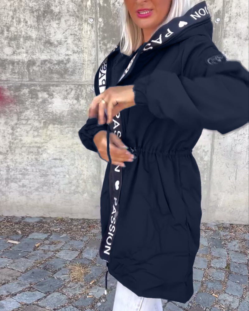 Black hoodie with "Passion🖤" print