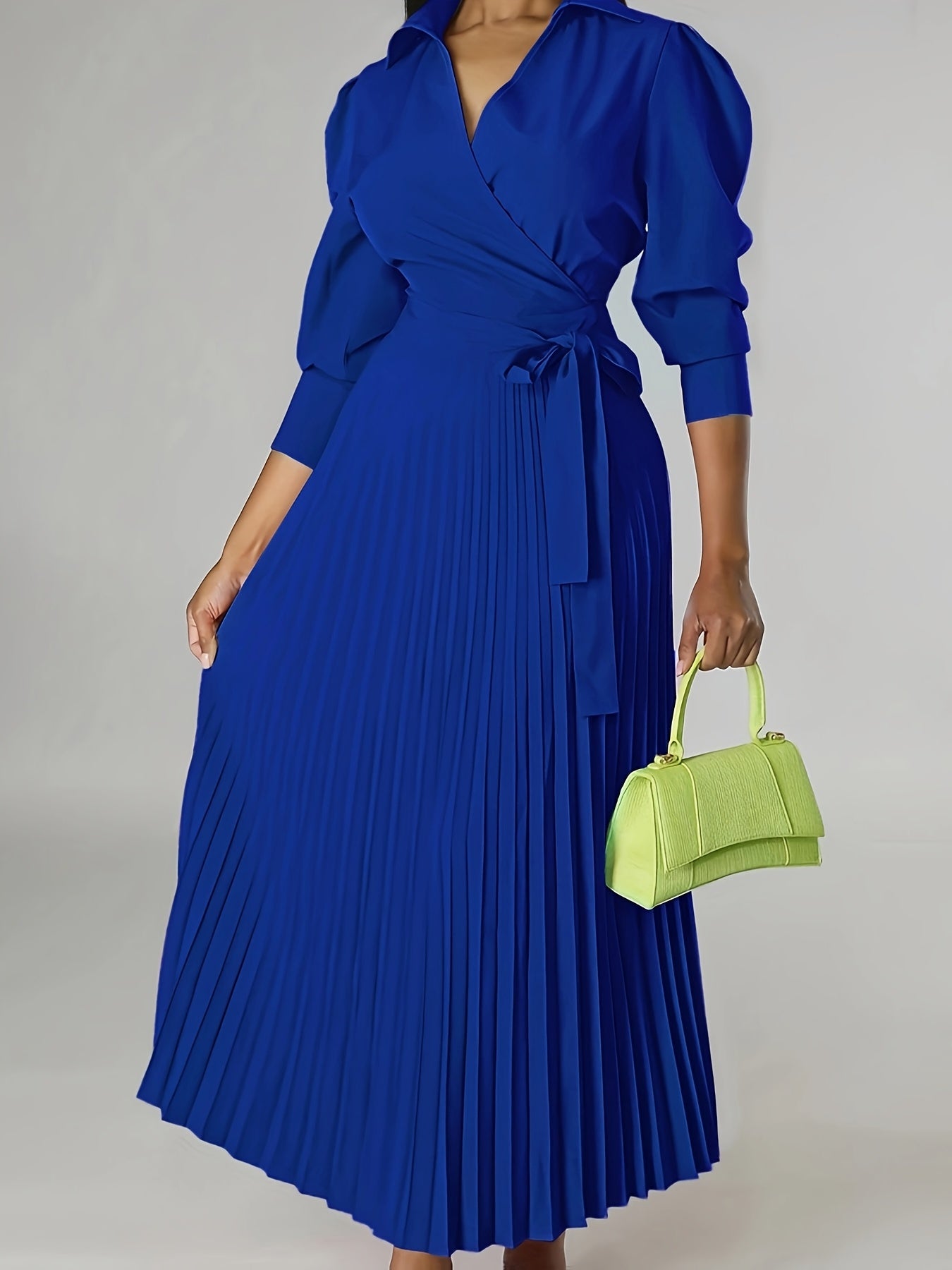 Alexa | Elegant Pleated Wrap Dress
