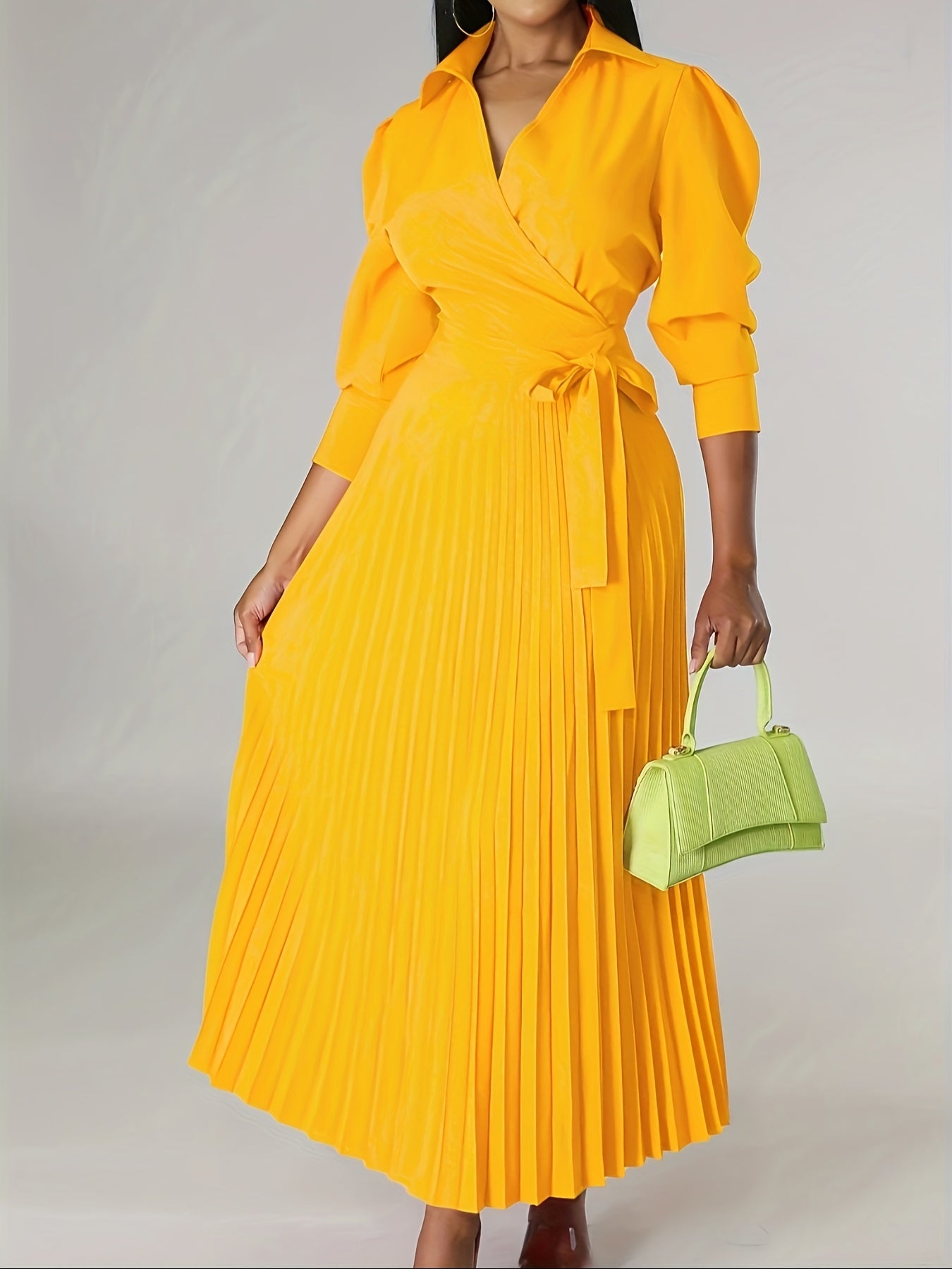 Alexa | Elegant Pleated Wrap Dress