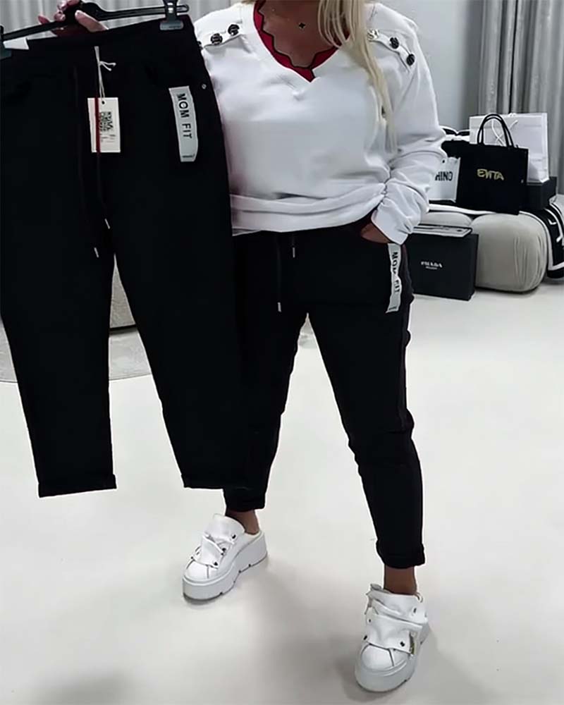 Elastic Cord Fashion Pants