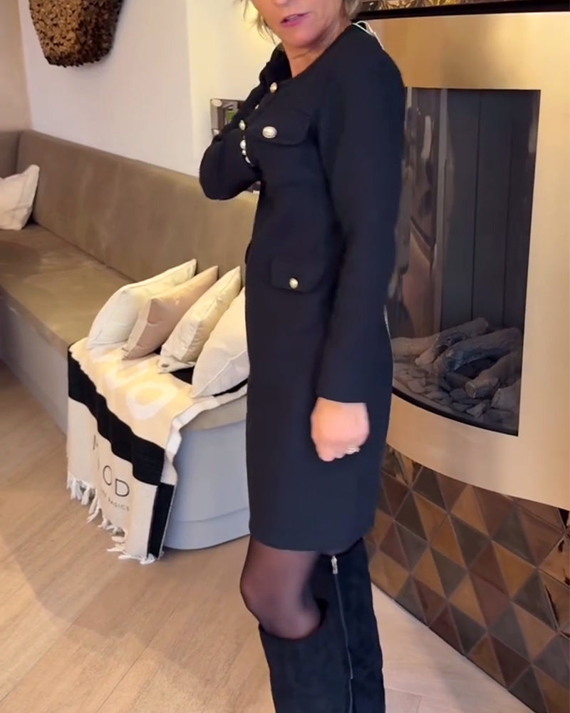 Elegant and Slim Dress in Chanel Style