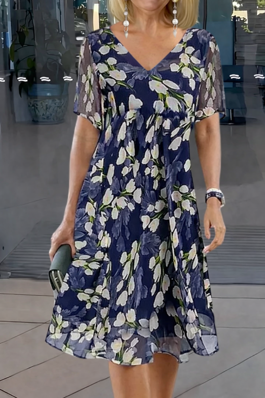 Margot | Floral Layered Tunic Dress