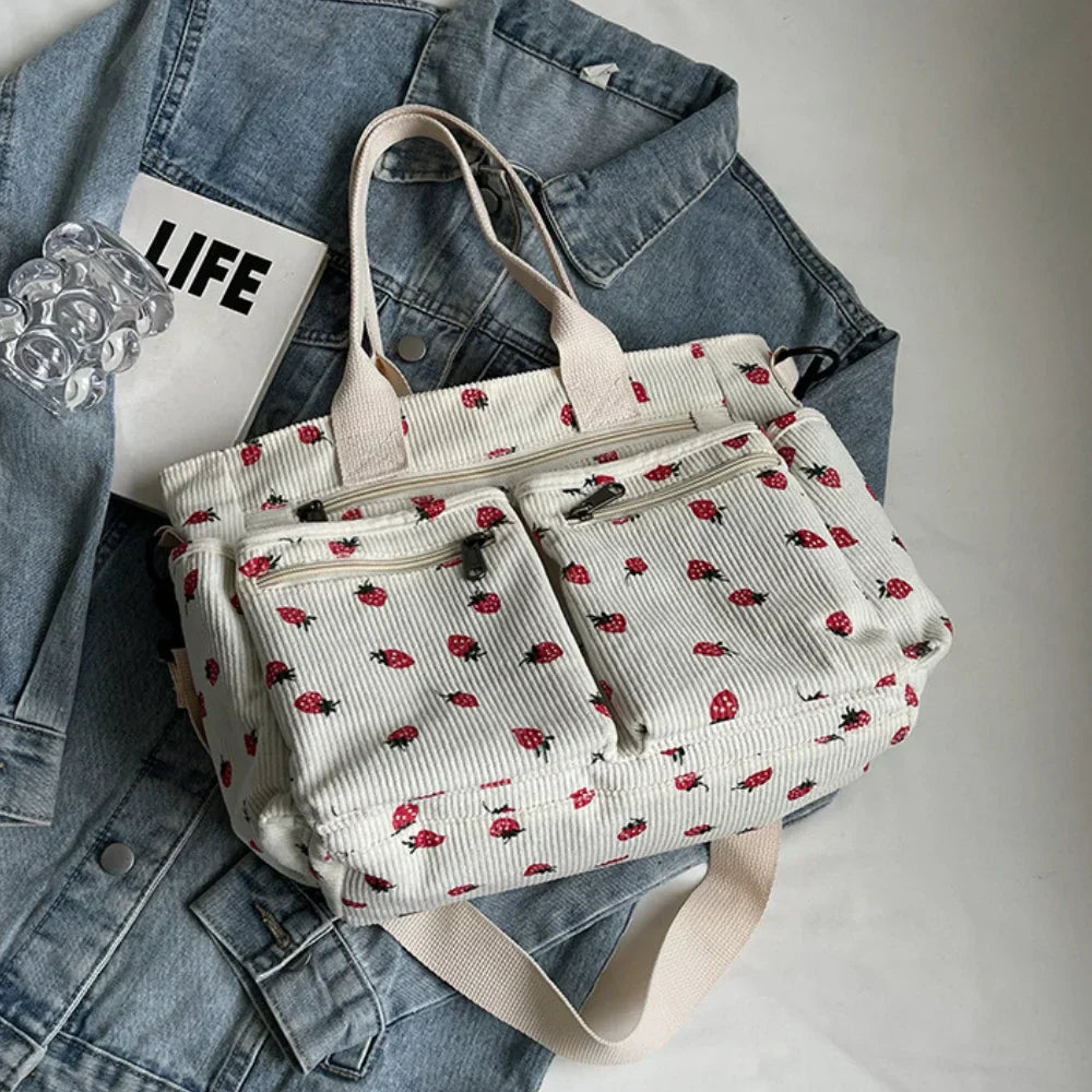 Emma | Chic Strawberry Print Bag