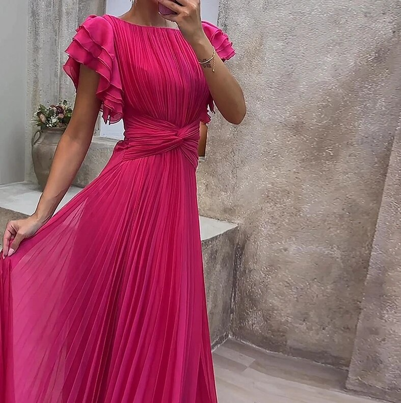 Jamie | Elegant Layered Pleat Dress