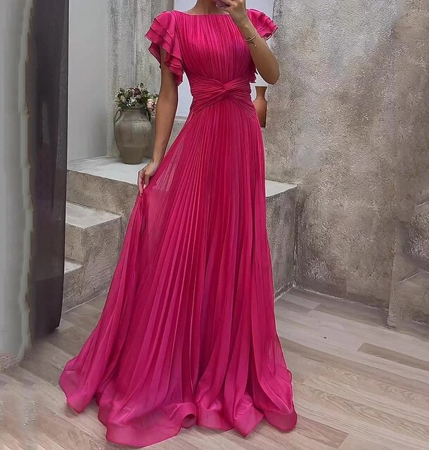 Jamie | Elegant Layered Pleat Dress