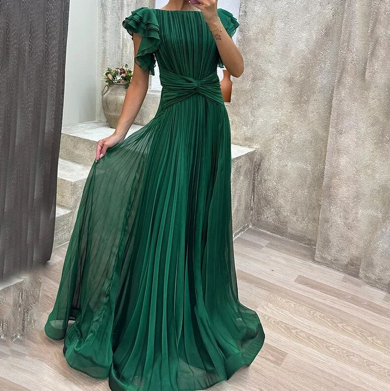 Jamie | Elegant Layered Pleat Dress