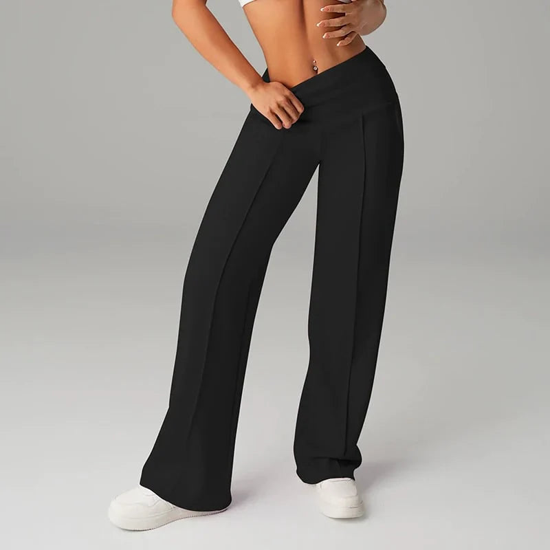 Loreta | High Waisted Straight Leg Comfort Chic Pants