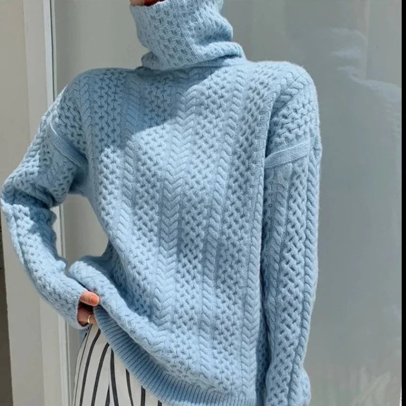 Lucie® - Cashmere couture turtleneck sweater