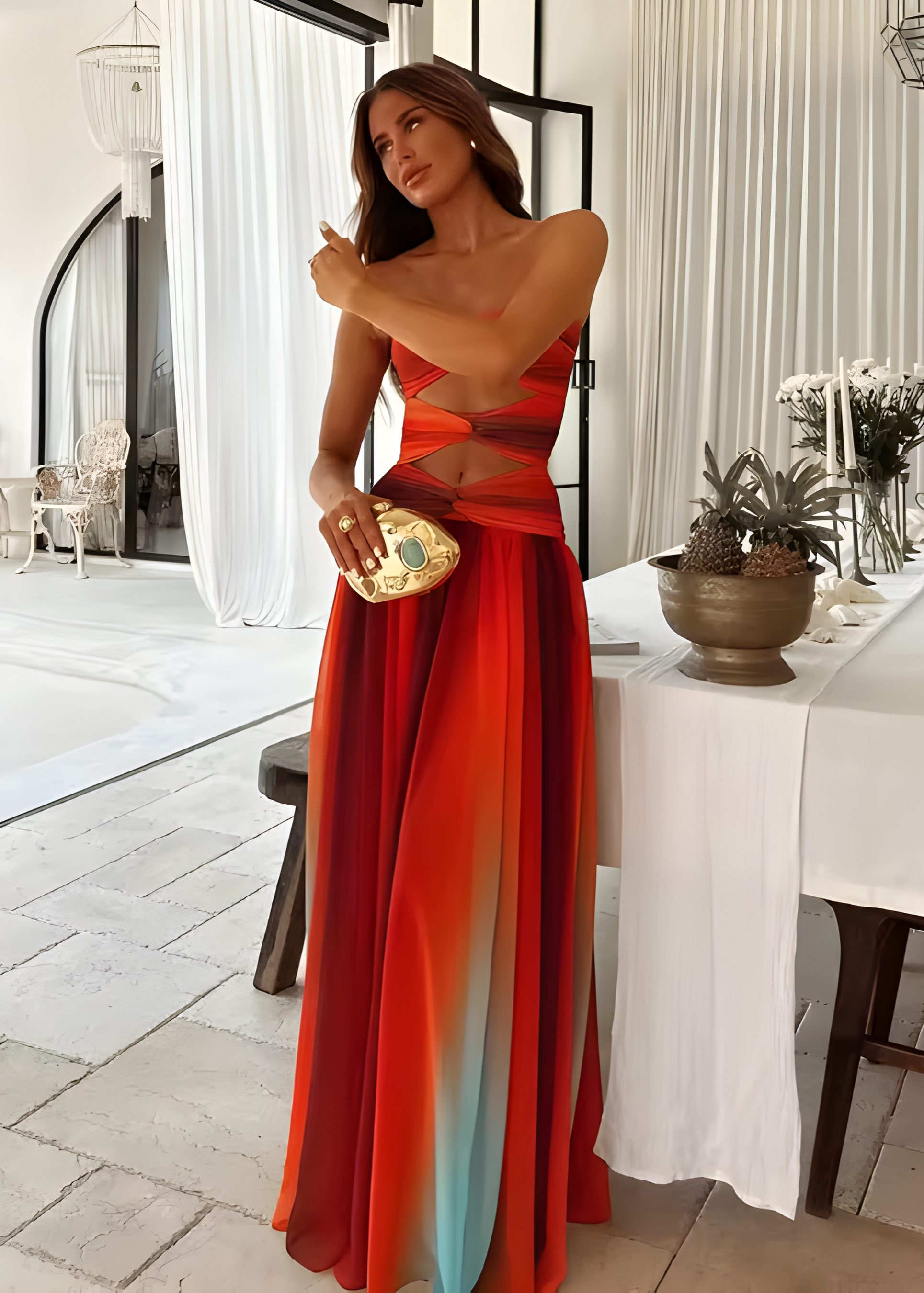 Ivy | Elegant Cutout Maxi Dress