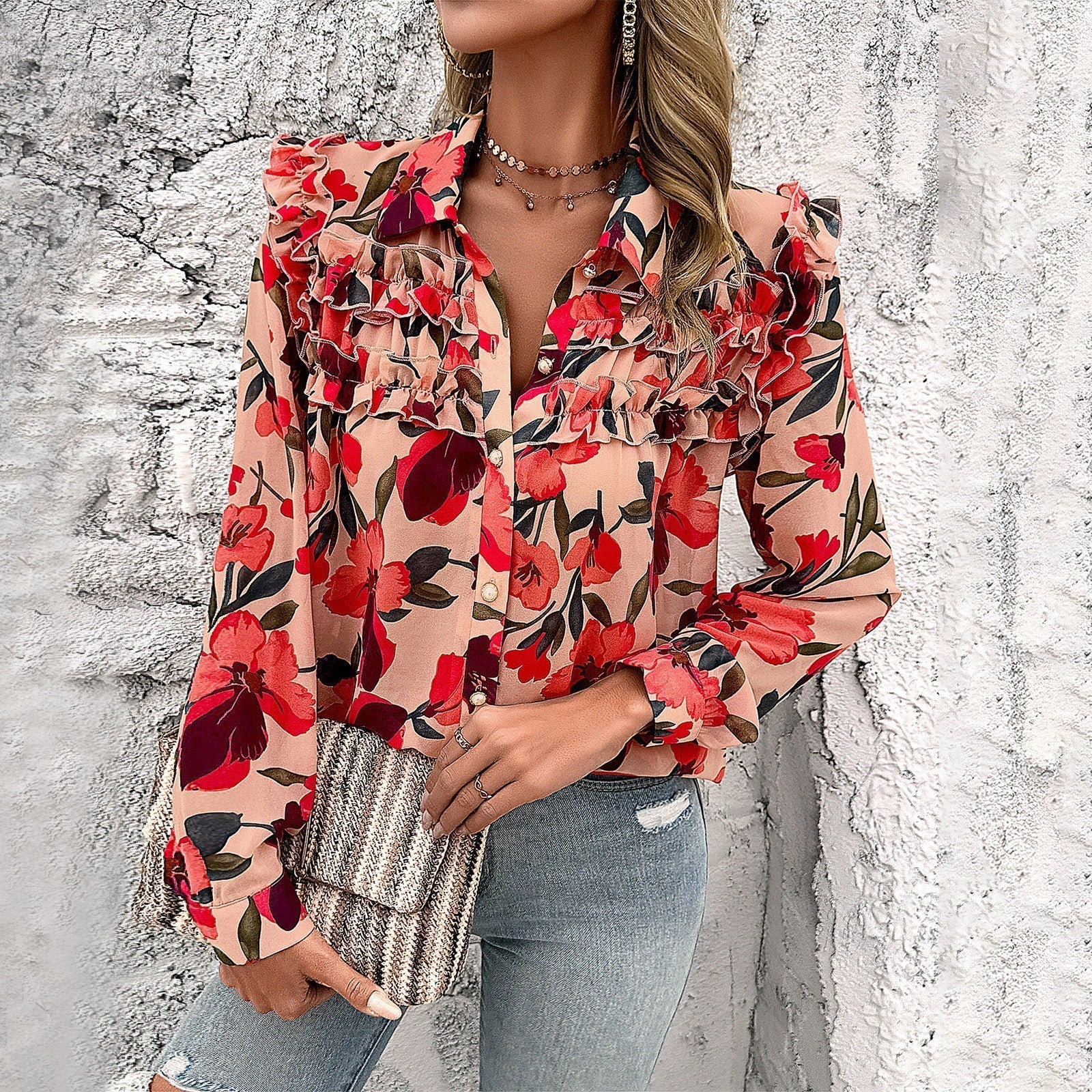 Charlotte | Stylish Ruffle Detail Blouse