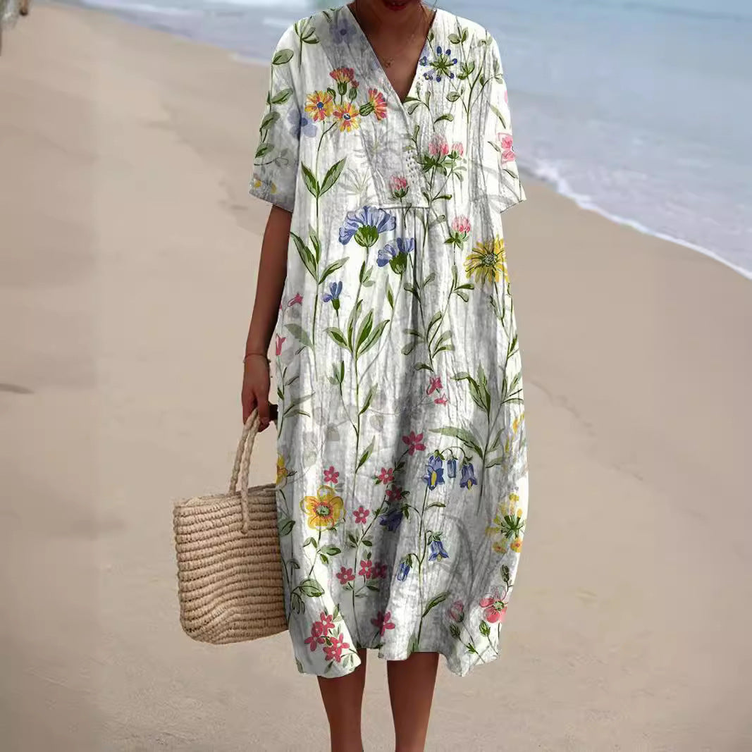 Alexa | Loose-Fit Summer Floral Dress