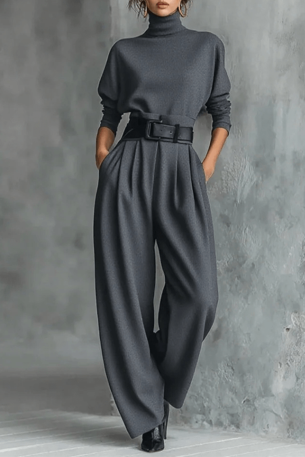 Doris | Elegant High-Collar Jumpsuit