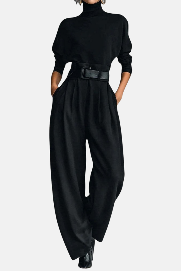 Doris | Elegant High-Collar Jumpsuit