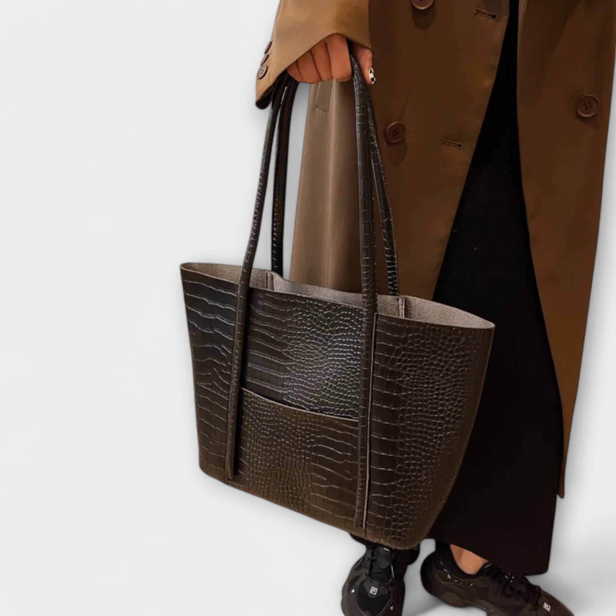 Chloe | Chic Croc Texture Tote Bag